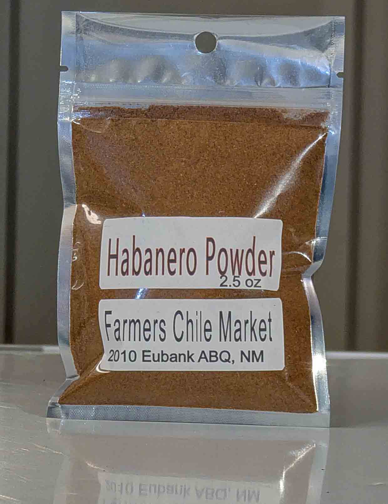 2.5 oz bag of dried habanero powder